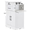 BarberPub Locking Barber Station with 2 Drawers Cabinet Beauty Salon Storage Equipment with Holders for Hair Stylist Spa 2005 (White) view 3