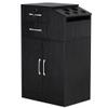 BarberPub Locking Barber Station with 2 Drawers Cabinet Beauty Salon Storage Equipment with Holders for Hair Stylist Spa 2005 (Black) view 1