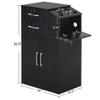 BarberPub Locking Barber Station with 2 Drawers Cabinet Beauty Salon Storage Equipment with Holders for Hair Stylist Spa 2005 (Black) view 3