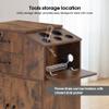 BarberPub Locking Barber Station with 2 Drawers Cabinet Beauty Salon Storage Equipment with Holders for Hair Stylist Spa 2005 (Rust Brown) view 4