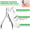 Ingrown Toenail Removal Kit, Ingrown Toenail Tool for Ingrown & Thick Nail Treatment Relieves Toenail Pain, with Correction Clippers, Corrector Strips, Corrector Patch, File, Lifter Pedicure (8pcs) view 3