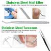 Ingrown Toenail Removal Kit, Ingrown Toenail Tool for Ingrown & Thick Nail Treatment Relieves Toenail Pain, with Correction Clippers, Corrector Strips, Corrector Patch, File, Lifter Pedicure (8pcs) view 4