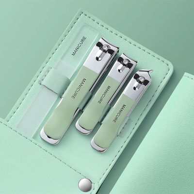 NEMIBAD 4 Pcs Manicure Set Stainless Steel Nail Clippers for Women (Green)