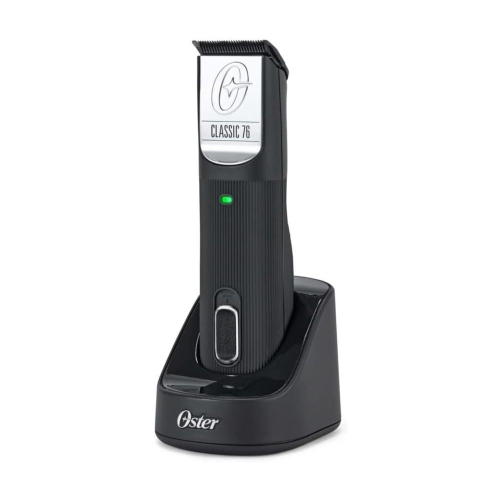 Oster Professional Cordless Classic 76 Hair Clippers for Barbers & Stylists - Classic 76 Professional Hair Clippers - Detachable Stainless Steel Blades, Adaptive Speed, 120-Minute Battery (Black)