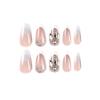 Magrace Long Square Press on Nails Fake Nails French Tips False Nails with Designs Rhinestone 24 pcs Stick on Nails for Women view 2