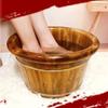 QPZK Wood Foot Bath Barrel, Solid Wood Foot Spa Tub with Foot Acupressure Beads, Household Thicken Foot Soak Tub, Pedicure Foot Soak to Relieve Feet Stress G view 4