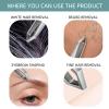 Ausomtek Beard Tweezers, White Hair Plucking Tweezers, Stainless Steel, Fine Hair Removal Tweezers, Eyebrows Shaping Tool, 5mm Tip, Cyan PU Case 1Pack, Silver, 1.0 Count, (BRTW-SSS-96WDQP) view 3