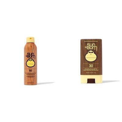 Sun Bum Original SPF 50 Sunscreen Spray + SPF 30 Sunscreen Face Stick Bundle | Vegan and Reef Friendly