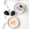 Bella Sleep + Spa Makeup Small Black Blending Sponge with Gold Trimmed Ceramic Tray, 4.5" Diameter, Pretty Face view 4