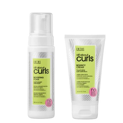 All About Curls Boosting Foam & Bouncy Cream | Lightweight Definition Hold | Extra Fullness & Body | All Curly Hair Types | Vegan & Cruelty Free | Sulfate Free