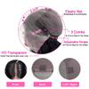 13x6 Lace Front Wigs Human Hair Bob Wig Human Hair Frontal Lace Wig Glueless Wigs Human Hair Pre Plucked Transparent Short Wigs for Women 150% Density (Natural color 13X6 straight bob, 16 Inch) view 4