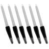 Metal Nail Files Made of Stainless Steel with Sharp Pointed Tip Non Slip Handle, Double Sided Sapphire Grit for Natural Nails Fingernails Toenail limas de uas metlicas Color Black (6 Pcs) view 1
