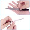 Metal Nail Files Made of Stainless Steel with Sharp Pointed Tip Non Slip Handle, Double Sided Sapphire Grit for Natural Nails Fingernails Toenail limas de uas metlicas Color Black (6 Pcs) view 4