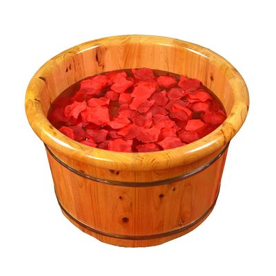 QPZK Wood Foot Bath Barrel, Solid Wood Foot Spa Tub, Household Thicken Foot Soak Tub, Pedicure Foot Soak to Relieve Feet Stress, Foot Basin Comfort Feet for Home Office U B