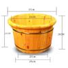 QPZK Wood Foot Bath Barrel, Solid Wood Foot Spa Tub, Household Thicken Foot Soak Tub, Pedicure Foot Soak to Relieve Feet Stress, Foot Basin Comfort Feet for Home Office U B view 2