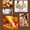 QPZK Wood Foot Bath Barrel, Solid Wood Foot Spa Tub, Household Thicken Foot Soak Tub, Pedicure Foot Soak to Relieve Feet Stress, Foot Basin Comfort Feet for Home Office U B view 3