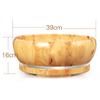 QPZK Wood Foot Bath Barrel, Solid Wood Oak Foot Spa Tub, Household Thicken Foot Soak Tub, Pedicure Foot Soak to Relieve Feet Stress, Foot Basin Comfort Feet for Home Offi B view 2