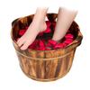 QPZK Wood Foot Bath Barrel, Solid Wood Foot Spa Tub, Household Thicken Foot Soak Tub, Pedicure Foot Soak to Relieve Feet Stress, Foot Basin Comfort Feet for Home Office U A view 1