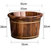 QPZK Wood Foot Bath Barrel, Solid Wood Foot Spa Tub, Household Thicken Foot Soak Tub, Pedicure Foot Soak to Relieve Feet Stress, Foot Basin Comfort Feet for Home Office U A view 3