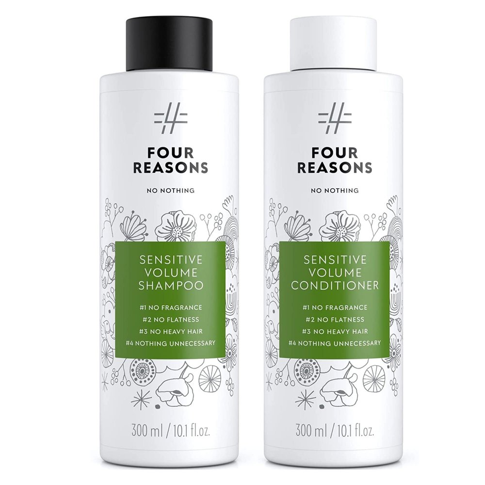 No nothing Sensitive Volume Shampoo and Conditioner - Hypoallergenic, Unscented Volumizing Shampoo and Conditioner - Shampoo for Sensitive Scalp and Skin - Paraben Free, Vegan  10.15 oz