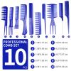 16 Pcs Professional Hairdressing Set, Hair Barber Cape Cutting Scissors Haircut Shears Kit, Neck Duster Brushcomb,Clips for Hairdresser Salon Home Use (Blue) view 4