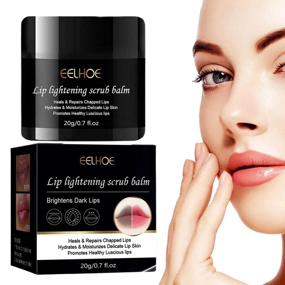 Lip Lightening Scrub Balm Remove Dark Dull Moisturizing Reduce Pigmentation Anti-Cracking Exfoliating Lip Brighten Cream Remove Dark Smoke Lips lip oil