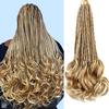 French Curl Braiding Hair Crochet Braids for Women 14 Inch 7 Packs Box Braids Crochet Hair Pre Looped French Curly Braiding Hair Curly Crochet Hair Extensions Braids(27/613) view 1