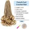 French Curl Braiding Hair Crochet Braids for Women 14 Inch 7 Packs Box Braids Crochet Hair Pre Looped French Curly Braiding Hair Curly Crochet Hair Extensions Braids(27/613) view 2