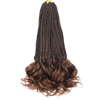 14 Inch 7 Packs French Curl Crochet Braids for Black Women Short Pre Looped French Curly Braiding Hair for Goddess Box Braids Crochet Hair with Curly Ends (T30)