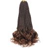 14 Inch 7 Packs French Curl Crochet Braids for Black Women Short Pre Looped French Curly Braiding Hair for Goddess Box Braids Crochet Hair with Curly Ends (T30) view 1