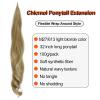 Chicmoi Blonde Ponytail Extainson 32 Inch Flexible Wrap Around Ponytail Hair Extension Long Wavy Pony Tails hair Extension Synthetic Hairpieces For Women and Girls view 2