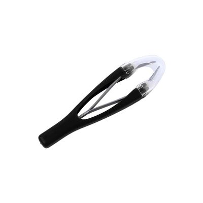 1PCS Eyebrow Tweezer,Stainless Steel Automatically Retractable Slant Tip Hair Removal Eyebrow Tweezer for Makeup Tool (black)