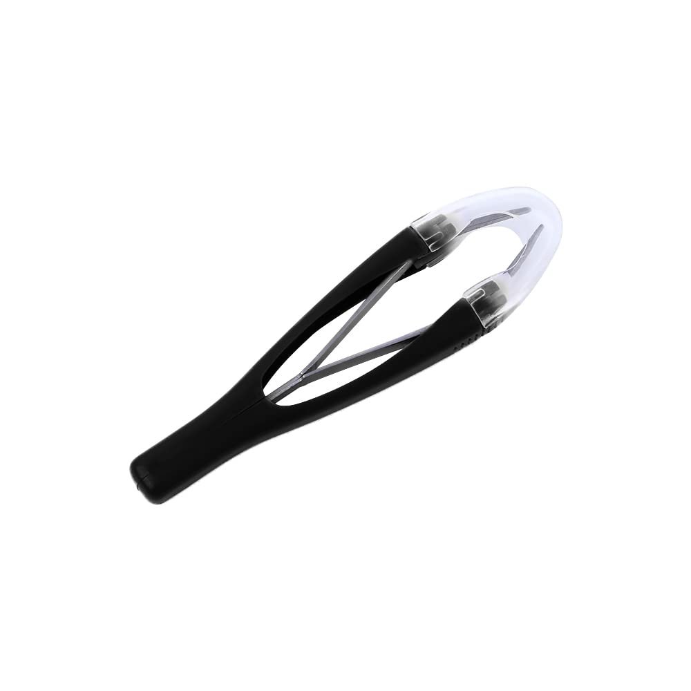 1PCS Eyebrow Tweezer,Stainless Steel Automatically Retractable Slant Tip Hair Removal Eyebrow Tweezer for Makeup Tool (black)