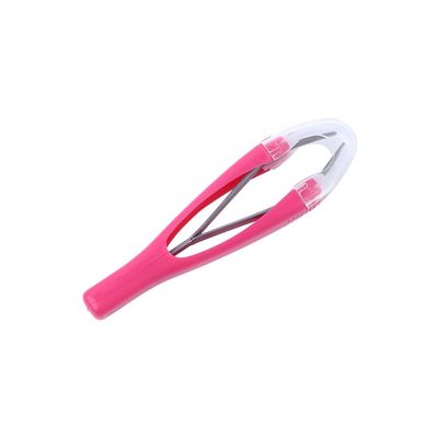 1PCS Eyebrow Tweezer,Stainless Steel Automatically Retractable Slant Tip Hair Removal Eyebrow Tweezer for Makeup Tool (pink)