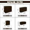 UIXIZQ Large Makeup Bag Pouch,Nylon Women Travel Toiletry Storage Bag Preppy Cosmetic Bag for Girls,Big Makeup Organizer Bag Cute Zipper Pouch Skincare Bag for Sport Work Gift(Large-Chocolate) view 3