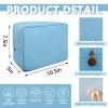 UIXIZQ Large Makeup Bag Pouch,Nylon Women Travel Toiletry Storage Bag Preppy Cosmetic Bag for Girls,Big Makeup Organizer Bag Cute Zipper Pouch Skincare Bag for Sport Work Gift(Large-Periwinkle) view 2
