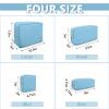 UIXIZQ Large Makeup Bag Pouch,Nylon Women Travel Toiletry Storage Bag Preppy Cosmetic Bag for Girls,Big Makeup Organizer Bag Cute Zipper Pouch Skincare Bag for Sport Work Gift(Large-Periwinkle) view 3