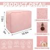 UIXIZQ Large Makeup Bag Pouch,Nylon Women Travel Toiletry Storage Bag Preppy Cosmetic Bag for Girls,Big Makeup Organizer Bag Cute Zipper Pouch Skincare Bag for Sport Work Gift(Large-Flamingo) view 2