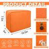 UIXIZQ Large Makeup Bag Pouch,Nylon Women Travel Toiletry Storage Bag Preppy Cosmetic Bag for Girls,Big Makeup Organizer Bag Cute Zipper Pouch Skincare Bag for Sport Work Gift(Large-Peach) view 2