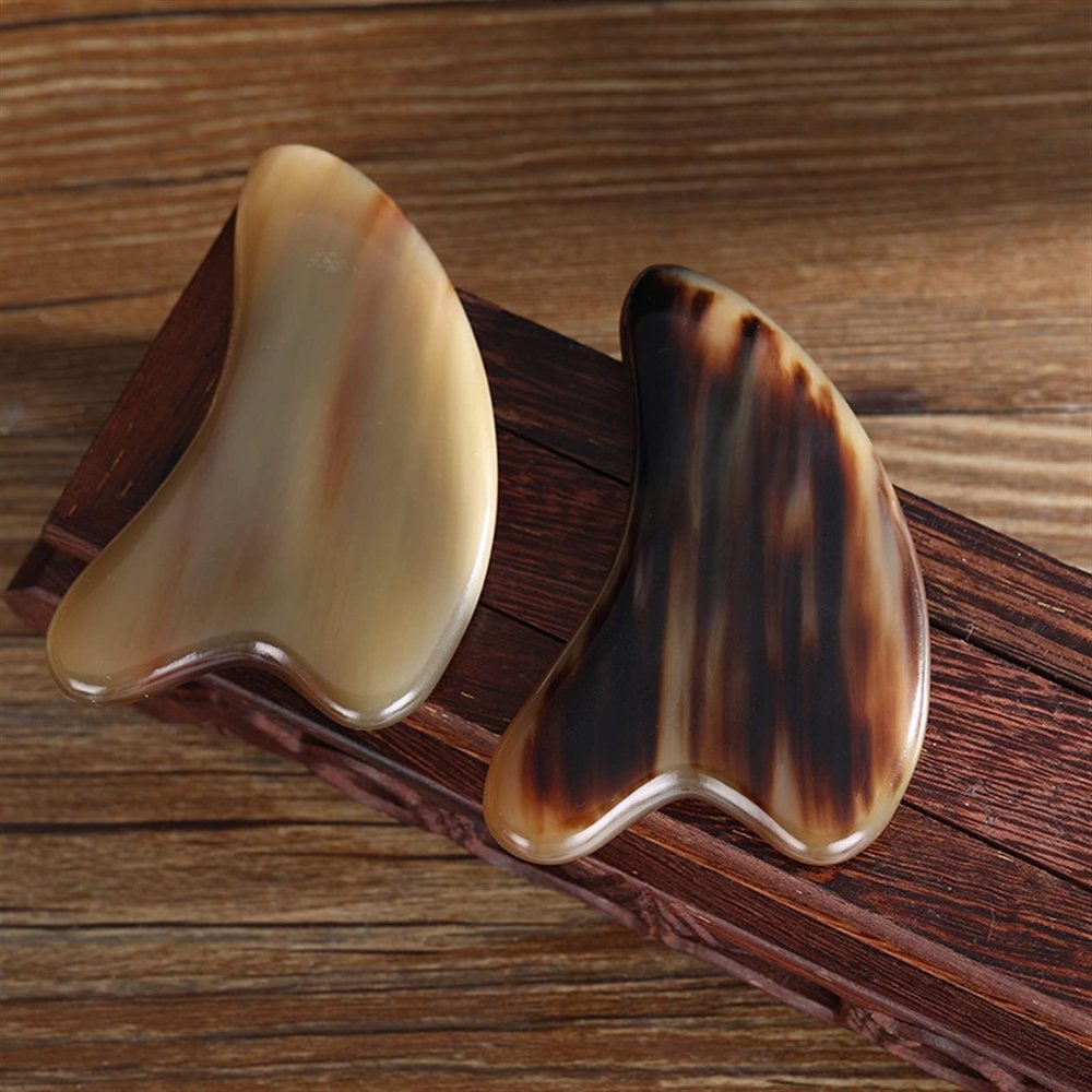 KENID Natural Horn Gouache Scraper Face Gua Sha Massage Beauty Tool Eye Acupuncture Remove Wrinkles Skin Lifting Care 1Pcs (Color : 10mm)