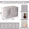 Large Makeup Bag Pouch, Nylon Women Travel Toiletry Storage Bag Checkered Cosmetic Bag for Girls, Big Preppy Makeup Organizer Bag Cute Zipper Pouch Skincare Bag for Sport School Work (Large-Checkered) view 2