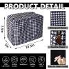 UIXIZQ Large Makeup Pouch, Nylon Women Travel Toiletry Storage Houndstooth Cosmetic Bag for Girls, Big Preppy Makeup Organizer Cute Zipper Pouch Skincare Bag for Sport School (Large-Houndstooth) view 2