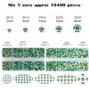 10400PCS Green AB Resin Flat Back Rhinestones, Round Non-Hotfix Jelly Nail Gems Rhinestone with Tweezer and Picker Pencil for Crafts Tumblers Nail Art & DIY Decoration view 3