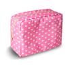 Large Makeup Bag Pouch, Nylon Women Travel Toiletry Storage Bag Preppy Cosmetic Bag for Girls, Big Makeup Organizer Bag Cute Zipper Pouch Skincare Bag for Sport School Work Gift(Large-Pink Heart) view 1