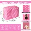 Large Makeup Bag Pouch, Nylon Women Travel Toiletry Storage Bag Preppy Cosmetic Bag for Girls, Big Makeup Organizer Bag Cute Zipper Pouch Skincare Bag for Sport School Work Gift(Large-Pink Heart) view 2