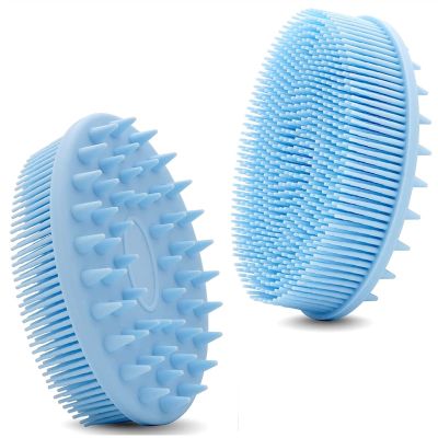 KENID Silicone Body Scrubber Hair Shampoo Brush, Premium Silicone Loofah, Exfoliating Body Brush Scalp Massager for Women Men Pet 1Pcs (Color : Type 1 - Pink)