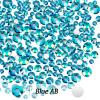 10400PCS Blue AB Resin Flat Back Rhinestones, Round Non-Hotfix Jelly Nail Gems Rhinestone with Tweezer and Picker Pencil for Crafts Tumblers Nail Art & DIY Decoration view 2