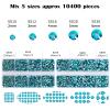 10400PCS Blue AB Resin Flat Back Rhinestones, Round Non-Hotfix Jelly Nail Gems Rhinestone with Tweezer and Picker Pencil for Crafts Tumblers Nail Art & DIY Decoration view 3
