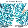 10400PCS Blue AB Resin Flat Back Rhinestones, Round Non-Hotfix Jelly Nail Gems Rhinestone with Tweezer and Picker Pencil for Crafts Tumblers Nail Art & DIY Decoration view 4