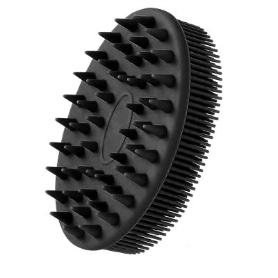 KENID Silicone Shampoo Head Scalp Massage Brush Silicone Body Brush Hair Washing Comb BathShower Brush Massage Brush Hair Brush 1Pcs (Color : Type 1 - Black)